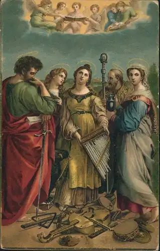 ReligionKirche: Heiligen und Religiösen - Saint Cecilia - Raphael Santi. 1920