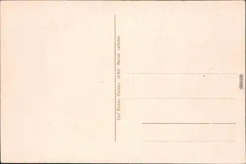 Ansichtskarte Kiebitz-Ostrau (Sachsen) 4 Bild: Gasthaus, Kirche, Schule 1920 