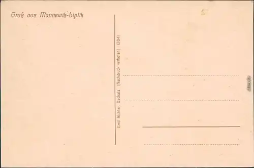 Mannewitz-Liptitz Schule Pfarre Kirche, Fleischerei b Wermsdorf Freiberg 1908