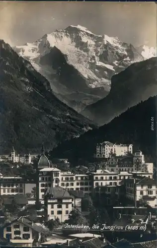 Ansichtskarte Interlaken Panorama-Ansicht - die Jungfrau (4166 m) 1963