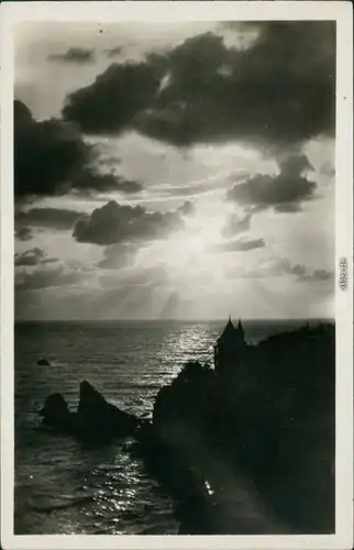 CPA Biarritz Miarritze Strand und Küste - Sonnenuntergang 1930