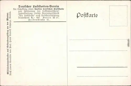 Künstlerkarte WK 1 
 Doppeldecke auf Erkundungsflug an der Marne 1916