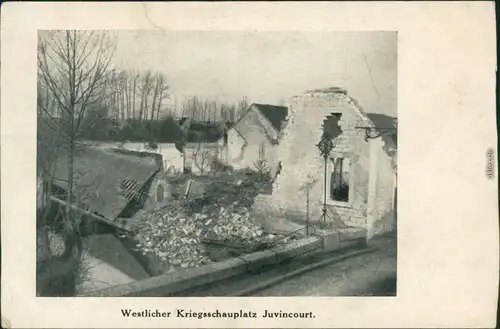 CPA Juvincourt-et-Damary zerstörte Häuser - Erster Weltkrieg 1917 
