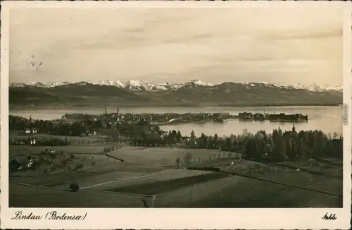 Ansichtskarte Lindau (Bodensee) Blick auf den Ort 1941