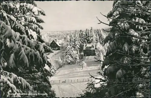 Ansichtskarte Oberbärenburg-Altenberg (Erzgebirge) Blick auf den Ort 1960