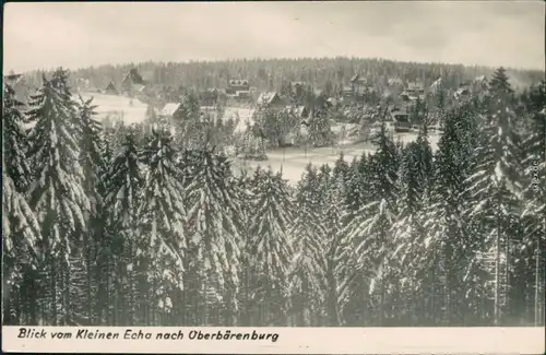 Ansichtskarte Oberbärenburg-Altenberg (Erzgebirge) Blick auf den Ort 1963