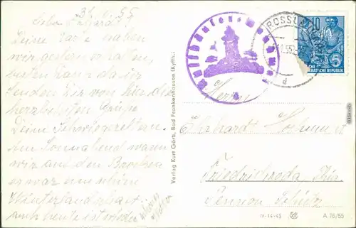Kelbra (Kyffhäuser) Kaiser-Friedrich-Wilhelm/Barbarossa-Denkmal 1955