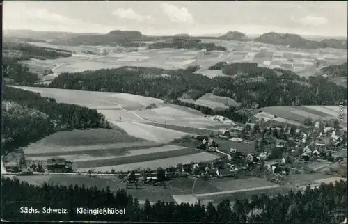 Ansichtskarte Kleingießhübel-Reinhardtsdorf-Schöna Blick auf den Ort 1959