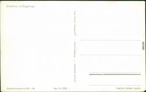 Schellerhau-Altenberg (Erzgebirge) Panorama-Ansicht mit Kirche 1962