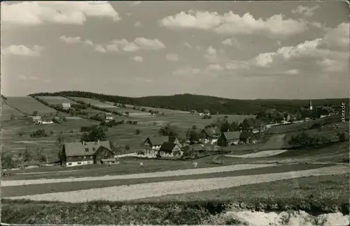 Schellerhau-Altenberg (Erzgebirge) Panorama-Ansicht  Felder mit Bauernhöfe 1962