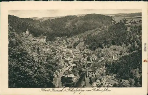 Bad Berneck im Fichtelgebirge Panorama-Ansicht von Rothersfelsen 1920