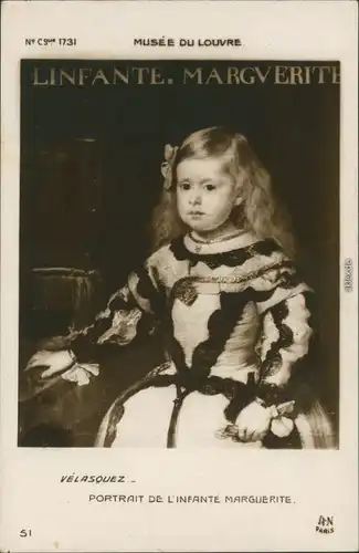 Ansichtskarte  Diego Velázquez - Portrait De L'infante Marguerite 1925