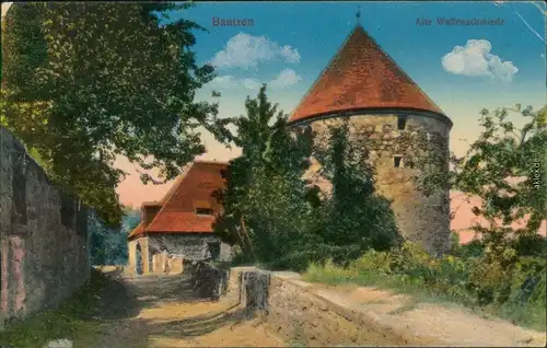Ansichtskarte Bautzen Budyšin Alte Waffenschmiede - Coloriert 1916