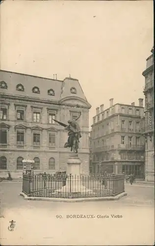CPA Bordeaux Gloria Victis 1907