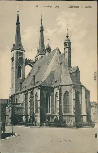 Ansichtskarte Köthen Jacobskirche 1912