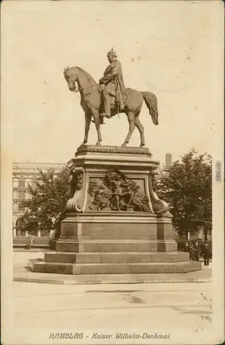 Ansichtskarte Hamburg Kaiser Wilhelm Denkmal 1910