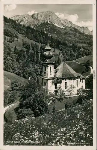 Ansichtskarte Maria Gern-Berchtesgaden Kirche Maria Gern mit Untersberg 1932