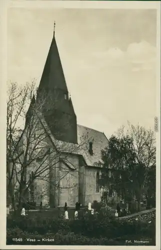 Ansichtskarte Voss (Norwegen) Vossevangen Kirche 1931