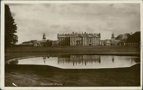 Ansichtskarte South Queensferry Hopetoun House mit Teich 1931