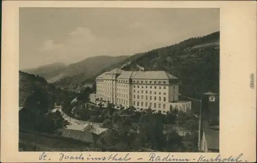 Ansichtskarte Sankt Joachimsthal Jáchymov Radiumbad / Kurhotel 1930