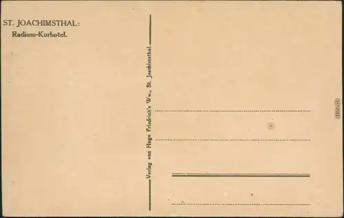 Ansichtskarte Sankt Joachimsthal Jáchymov Radiumbad / Kurhotel 1930