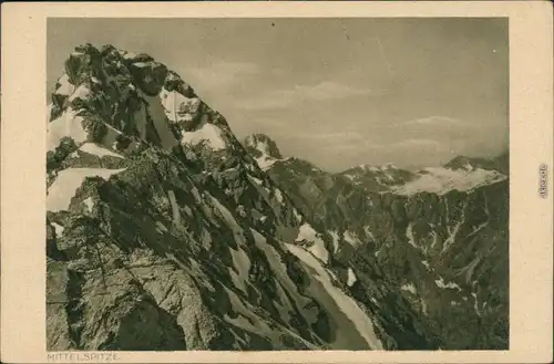 Schönau am Königssee Watzmann - Mittelspitze gegen Hundstod 1921