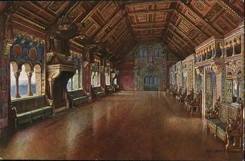 Ansichtskarte Eisenach Wartburg - Der Festsaal 1917