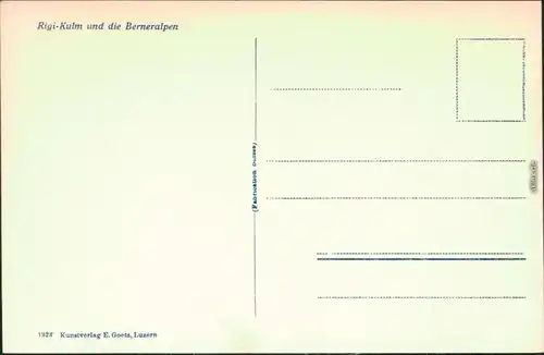 Ansichtskarte Arth SZ Rigi Kulm und die Berneralpen 1930