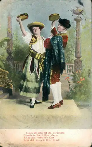 Ansichtskarte  Trachten/Typen - Tänzer 1907