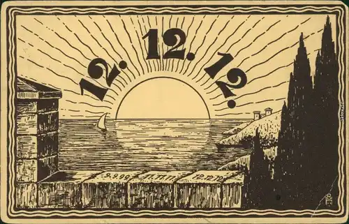 Ansichtskarte  Glückwunsch / Grusskarten: Allgemein 12.12.12 Datum 1912