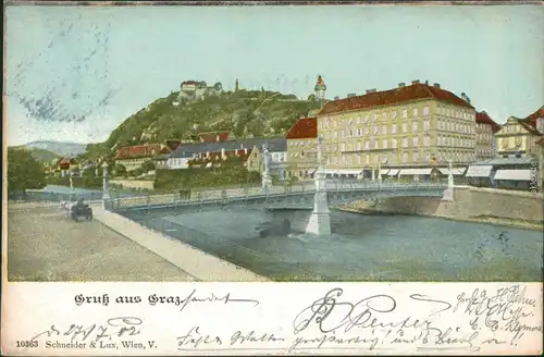 Ansichtskarte Garz Grazer Schloßberg, Bastei 1902