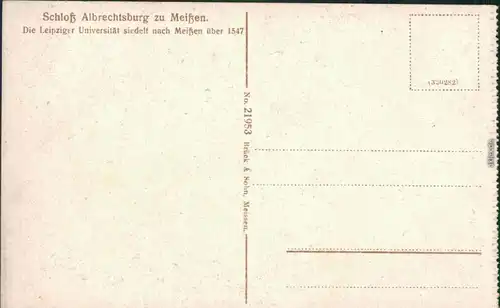 Meißen Schloss Albrechtsburg - Die Leipziger Universität  1547 1916