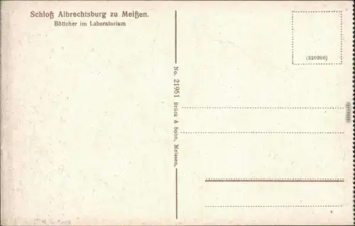 Ansichtskarte Meißen Schloss Albrechtsburg - Böttcher im Laboratorium 1914