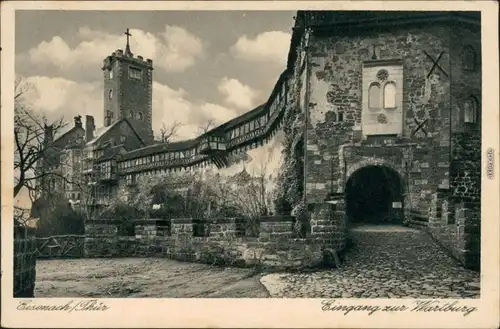 Ansichtskarte Eisenach Wartburg - Eingang 1941