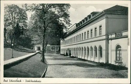 Ansichtskarte Bad Schwalbach Stahlbadehaus 1951