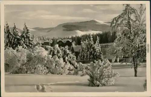 Ansichtskarte Oberhof (Thüringen) Panorama-Ansicht - Winterszene 1954