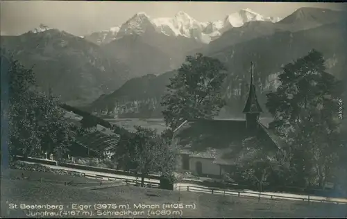 Lauterbrunnen St. Beatenberg - Eiger (3975 m), Mönch (4105 m),   1928