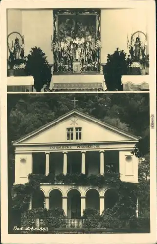 Bad Schandau Katholische Pfarrkirche - Außen- und Innenansicht 1955