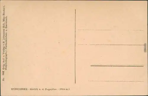 Ansichtskarte Grainau Münchner Haus (Zugspitze) 1929