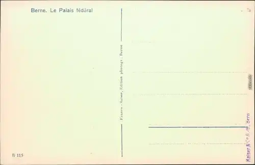 Ansichtskarte Bern Bundespalast 1932