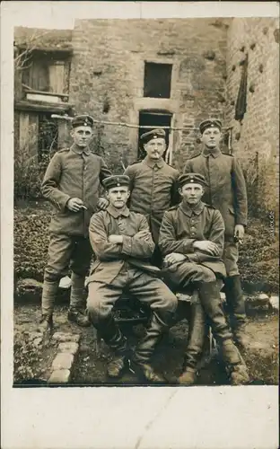 Ansichtskarte  Soldaten: Gruppenbilder/Soldatengruppe 1917