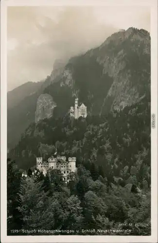 Hohenschwangau-Schwangau Schloss Hohenschwangau mit Schloss Neuschwanstein 1930
