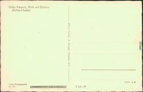 Ansichtskarte Rathen Blick auf Rathen 1938