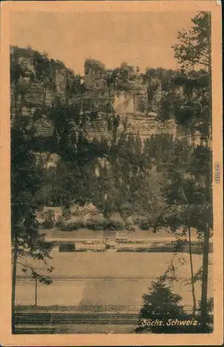 Ansichtskarte _Sachsen Elbdampfer in der Sächsischen Schweiz 1949