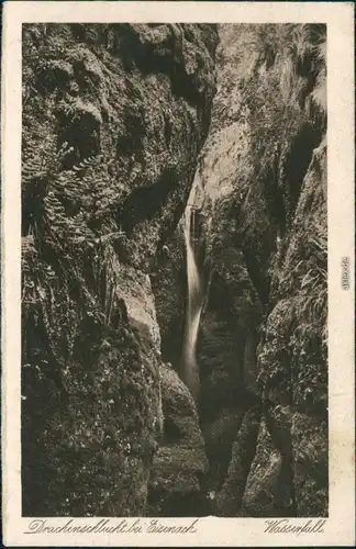 Ansichtskarte Eisenach Drachenschlucht - Wasserfall 1928