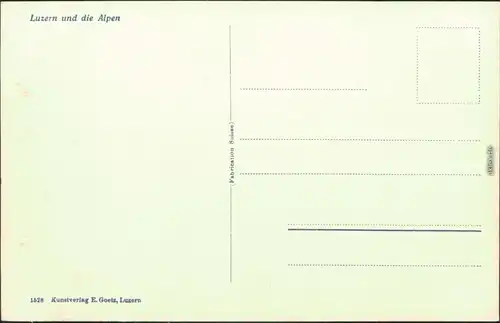 Ansichtskarte Luzern Lucerna Panorama-Ansicht mit Alpen 1930