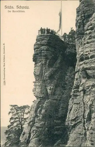 Ansichtskarte Rathen Basteifelsen 1914