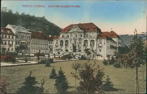 Ansichtskarte Teplitz - Schönau Teplice Kaiserin Elisabeth Bad 1931