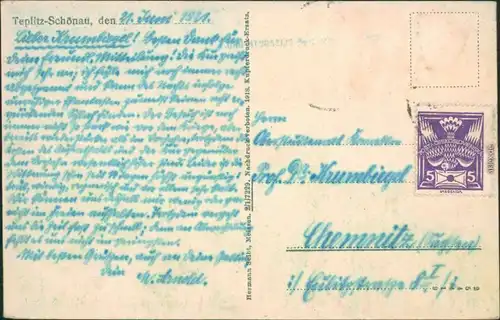 Ansichtskarte Teplitz - Schönau Teplice Kaiserin Elisabeth Bad 1931