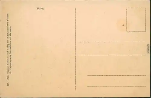 Ansichtskarte Ettal Kloster / Benediktinerabtei 1927